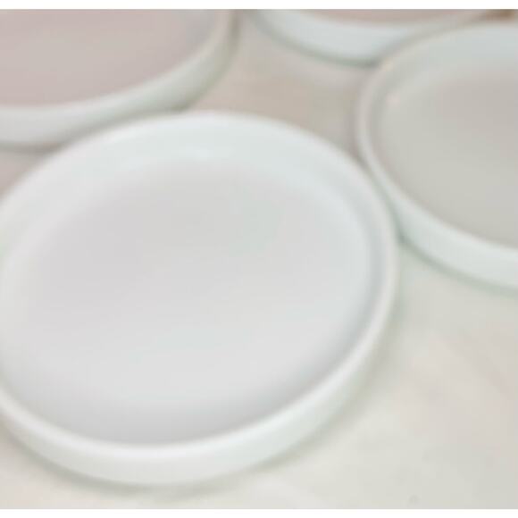 Drink Coaster Set Porcelain Zassenhaus Mill Trivets 4 White Beverage Coffee Lip - Picture 3 of 5